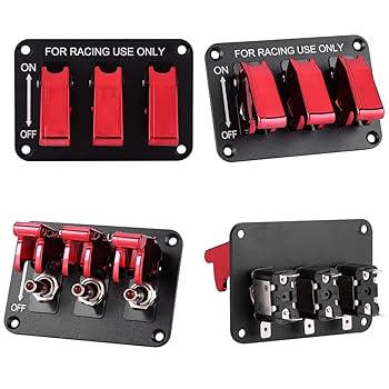 Amazon.co.jp: 耐久性のある車のトグルスイッチパネル、パワー